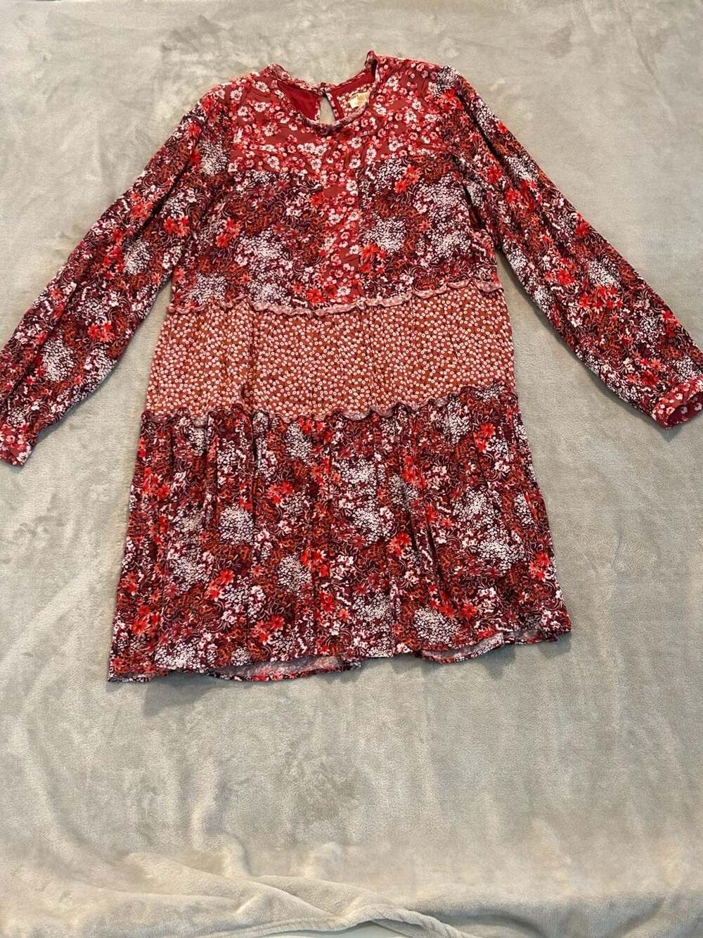Maeve by Anthropologie Floral Tiered Dress Size Small